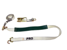 Load image into Gallery viewer, 2" x 14' Tecnic Ratchet 3 Point Wheel Strap with Low Pro Sleeve (Swivel Short J)