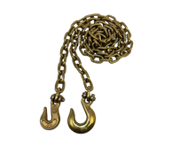 Load image into Gallery viewer, 3/8" x 10' G70 Chain with Grab and Slip Hooks w/ No Latch