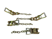 Load image into Gallery viewer, 8 Point Blue Strap Kit 14' for Rollback/Flatbed Tie Downs with 12" Chain Tail