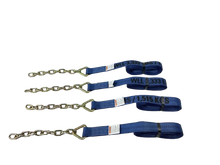 Load image into Gallery viewer, 8 Point Blue Strap Kit 14' for Rollback/Flatbed Tie Downs with 12" Chain Tail