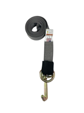 Load image into Gallery viewer, 2" x 10' Diamond Weave Wheel Lift Strap w/ Mini J, D-Ring & Cordura Sleeve (SINGLE)