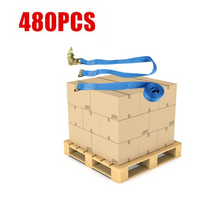 Load image into Gallery viewer, (480pcs Pallet Sale) 2" x 20' Blue Interior Van Strap Ratchet Assembly with E-Track Fitting