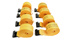 Load image into Gallery viewer, 4" x 30' Diamond Weave Winch Straps with Flat Hook | Pack of 8