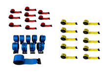 Load image into Gallery viewer, 4" x 30' Winch Straps with Flat Hook | 10 Pack | 5,400lb WLL