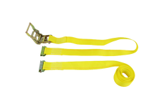 Load image into Gallery viewer, (600pcs Pallet Sale) 2" x 12' Yellow Interior Van Strap Ratchet Assembly with E-Track Fitting