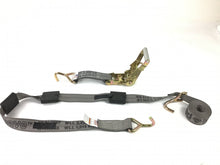 Load image into Gallery viewer, 2" x 11' DIAMOND WEAVE 3 Point Ratchet Wheel Strap with 3 Rubber Tread Grabs (For Miller & Sun Country Deck)