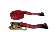 Load image into Gallery viewer, 2" x 30' Diamond Weave Ratchet Assembly with Flat Hook