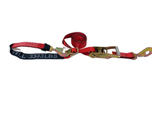 Load image into Gallery viewer, 2" x 10' Red Tecnic Twisted Snap Hook Combo Axle Strap (2 PACK)