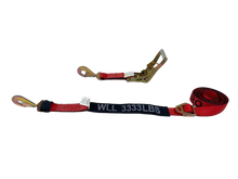 Load image into Gallery viewer, 2" x 10' Red Tecnic Twisted Snap Hook Combo Axle Strap (2 PACK)