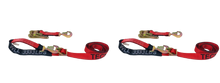 Load image into Gallery viewer, 2" x 10' Red Tecnic Twisted Snap Hook Combo Axle Strap (2 PACK)