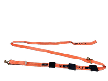 Load image into Gallery viewer, 12FT Big Orange Wheel Strap with 3 Rubber Tread Grabs (Wire Hook)