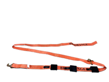 Load image into Gallery viewer, 12FT Big Orange Wheel Strap with 3 Rubber Tread Grabs (Wire Hook)