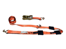 Load image into Gallery viewer, 2" x 11' Big Orange Wheel Strap with 3 Rubber Tread Grabs (Wire Hook)