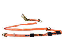 Load image into Gallery viewer, 2" Big Orange Wheel Strap with 3 Rubber Tread Grabs (Swivel J)