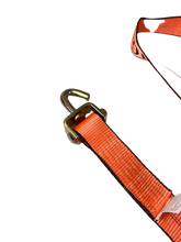 Load image into Gallery viewer, 12FT Big Orange Wheel Strap with 3 Rubber Tread Grabs (Swivel J)