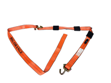 Load image into Gallery viewer, 12FT Big Orange Wheel Strap with 3 Rubber Tread Grabs (Swivel J)