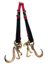 Load image into Gallery viewer, Multi-Bridle | Snap Hook | 8" J Hooks | RTJ Cluster Hooks | Fully Reinforced | Diamond Weave