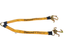 Load image into Gallery viewer, 2" x 36" V Strap Bridle Diamond Weave With Forged RTJ Frame Hooks