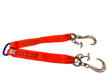 Load image into Gallery viewer, 4" x 30" V Strap Bridle Diamond weave with 8 inch J Hook and TJ Hook