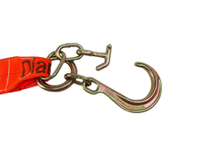 Load image into Gallery viewer, 4" x 30" V Strap Bridle Diamond weave with 8 inch J Hook and TJ Hook