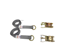 Load image into Gallery viewer, 2" x 8' Diamond Weave Lasso Strap w/ Finger Hook Ratchets (4 PACK)