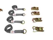 Load image into Gallery viewer, 2" x 8' Diamond Weave Lasso Wheel Lift Strap w/ Swivel J Ratchets (4 pack)