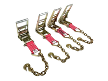 Load image into Gallery viewer, 3" 8 Point Kit Heavy Duty Strap Kit 14' for Rollback/Flatbed Chain End & Grab Hook