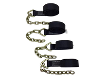 Load image into Gallery viewer, 8 Point Kit DIAMOND WEAVE flatbed/rollback 14' car tie-down w/chain tail