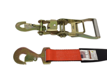 Load image into Gallery viewer, 2" x 8' Ratchet Axle Strap Assembly with Flat Snap Hook | 2 Pack