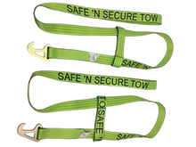 Load image into Gallery viewer, 2 Pack Quick-Pick Wheel Lift Strap to fit Jerr-Dan MPL Element Basket Heavy Duty Hiviz TECNIC Transport Webbing