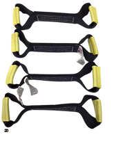 Load image into Gallery viewer, 8 Point Kit DIAMOND WEAVE flatbed/rollback 14' car tie-down w/chain tail