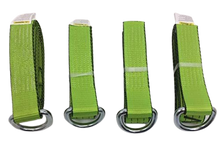 Load image into Gallery viewer, 2" x 8' inch Auto Hauler Lasso Straps with D-Rings Heavy Duty TECNIC Transport Webbing | Pack of 4