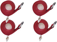 Load image into Gallery viewer, 2" x 8' Feet Steel O-Ring Red Lasso Straps | Pack of 4