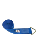 Load image into Gallery viewer, 4" x 30' Diamond Weave Winch Strap with D-Ring (Single)