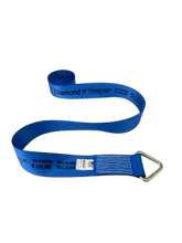 Load image into Gallery viewer, 4" x 30' Diamond Weave Winch Strap with D-Ring (Single)