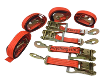 Load image into Gallery viewer, Combo Axle Strap w/ Ratchet & Twisted Snap Hook Short End | Pack of 4