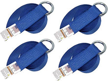 Load image into Gallery viewer, 2" x 8' Steel O-Ring Blue Lasso Straps | Pack of 4