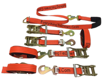 Load image into Gallery viewer, Combo Axle Strap w/  Ratchet & Flat Snap Hook Short End | Pack of 4