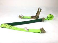 Load image into Gallery viewer, 2" x 11' DIAMOND WEAVE 3 POINT Ratchet Wheel Strap With 2' Low Profile Grip Sleeve (Heavy Duty O-Ring E TRACK Fitting) | 4 Pack