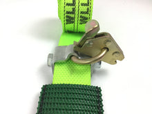 Load image into Gallery viewer, 2" x 11' DIAMOND WEAVE 3 POINT Ratchet Wheel Strap With 2' Low Profile Grip Sleeve (Heavy Duty O-Ring E TRACK Fitting) | 4 Pack