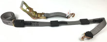 Load image into Gallery viewer, 2" x 11' DIAMOND WEAVE 3 Point Ratchet Wheel Strap with 3 Rubber Tread Grabs (Wire Hook)