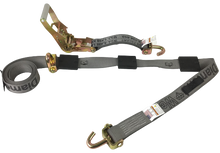 Load image into Gallery viewer, 2" x 11' DIAMOND WEAVE 3 Point Ratchet Wheel Strap with 3 Rubber Tread Grabs (Swivel J)