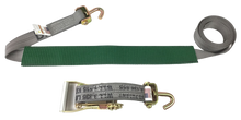 Load image into Gallery viewer, 2" x 11' DIAMOND WEAVE 3 Point Ratchet Wheel Strap with 2' Low Profile Grip Sleeve (Swivel J)