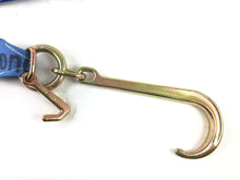 Load image into Gallery viewer, 4" x 24" V Strap Bridle Diamond Weave With 15" Forged J Hooks and Mini J