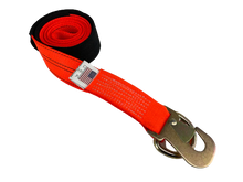 Load image into Gallery viewer, 2" x 8' Diamond Weave Wheel Lift Strap w/ Flat Snap Hook, D-Ring & Cordura Sleeve (SINGLE)