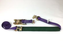 Load image into Gallery viewer, 2" x 11' DIAMOND WEAVE 3 POINT Wheel Strap with 2' Low Profile Grip Sleeve and Ratchet (Double Swivel E Track)