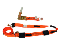 Load image into Gallery viewer, 2" x 11' DIAMOND WEAVE 3 Point Ratchet Wheel Strap with 3 Rubber Tread Grabs (Wire Hook)