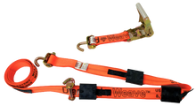 Load image into Gallery viewer, 2" x 11' DIAMOND WEAVE 3 Point Ratchet Wheel Strap with 3 Rubber Tread Grabs (Swivel J)