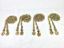 Load image into Gallery viewer, 3/8" x 10' G70 Heavy Equipment Chains with Grab and Grab (4 PACK)