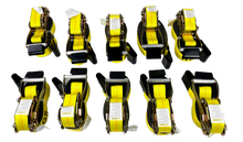 Load image into Gallery viewer, 10-Pack 2" x 30' Ratchet Strap with Flat Hooks - 3333lb WLL